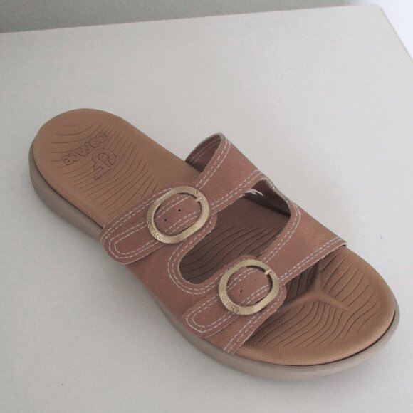 Coface Womens Tan Slide Dual Strap Sandal - Size 7M - Picture 3 of 8